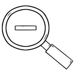 zoom out illustration hand drawn outline vector