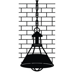 Hanging lights on a white background