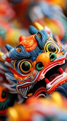 Vibrant chinese dragon legends celebrating chinese new year cultural artwork urban festival close-up travel inspiration