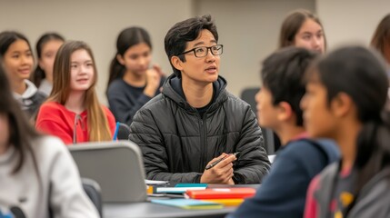 Engaging Asian-American Teacher Leading Diverse High School Students in Thought-Provoking Debate on Critical Thinking in Modern Classroom Setting