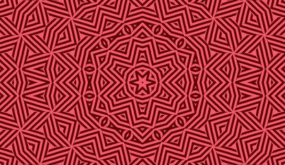 Seamless red geometric pattern with triangles for wallpaper, textile, and decor