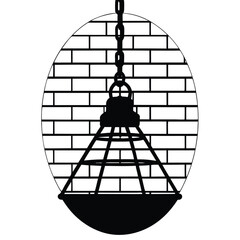 Hanging lights on a white background