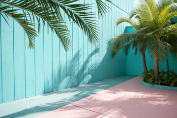 pool with palm trees