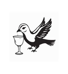 Dove Water Stock Illustrations  image vector on white background.