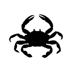 crab silhouette - vector illustration