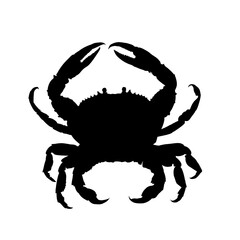 crab silhouette - vector illustration