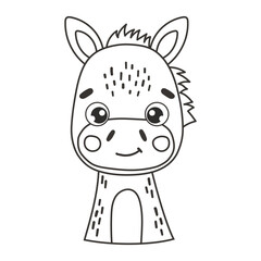 Adorable Cartoon Donkey