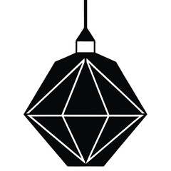 Hanging lights on a white background