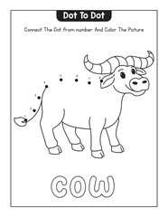 animals dot to dot coloring page