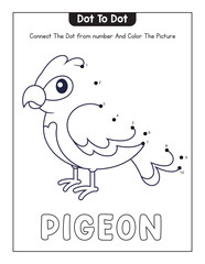 Fototapeta premium animals dot to dot coloring page