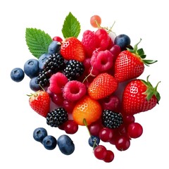 Obraz premium Fresh assorted berries creating a colorful and delicious display