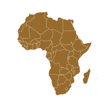 recommend clip art: Africa map isolated on white background. for website layouts, background, education, precise, customizable, Travel worldwide, map silhouette backdrop, earth geography, political, reports.