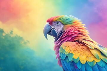 Fototapeta premium blue and yellow macaw ara