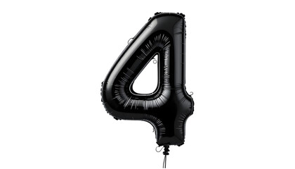 Black number four foil balloon.