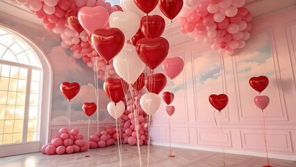 background with balloons