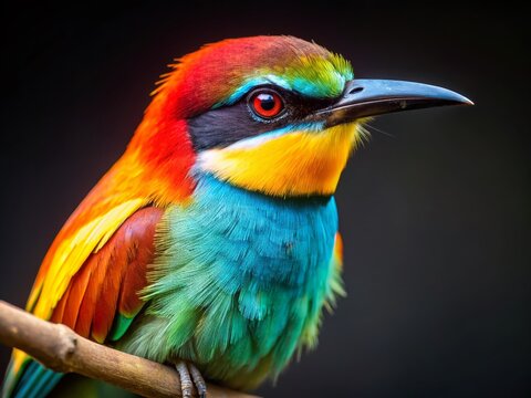 Vibrant Tropical Bird Maritaca: Detailed Close-Up Product Photography