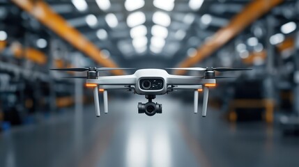 Robotic inspection drones scanning components for defects in production