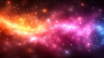 Obraz premium Abstract Cosmic Nebula Swirling Colors and Lights