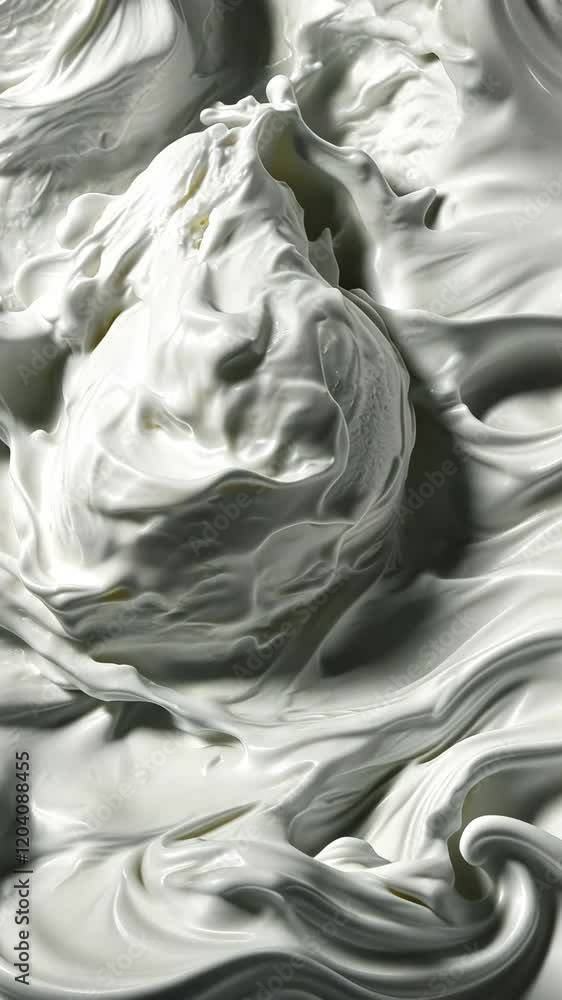 Poster creamy textured swirls create a captivating abstract composition in canvas-like tones