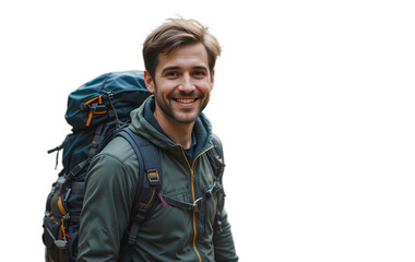 Man in hiking gear smiling at the camera
