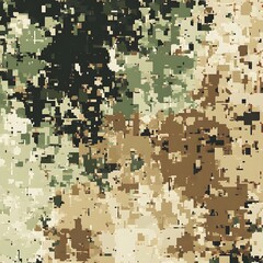 Digital camouflage background, army green, chocolate, and light brown color, with a blend of natural colors used for camouflage