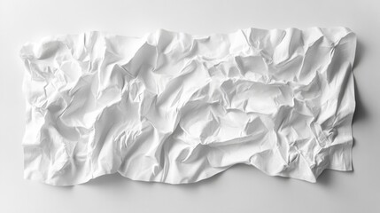 Obraz premium Crumpled white paper texture with shadows