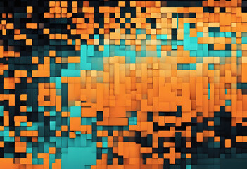 Fototapeta premium Orange blue teal black gradient background texture dark vibrant banner poster background header cover design.