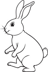 Fototapeta premium rabbit icon line vector design