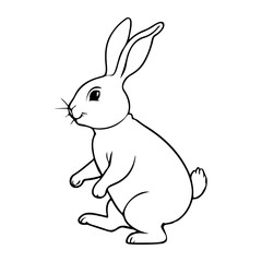 Fototapeta premium rabbit icon line vector design