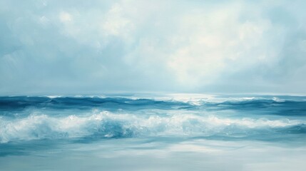 Obraz premium Dreamy ocean scene with ethereal bokeh lights