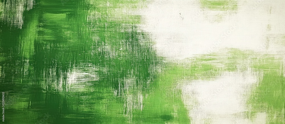 Poster textured abstract green and white background with brushstroke patterns and copy space for graphics o