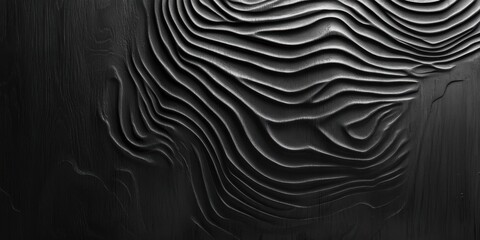 Elegant black wooden surface with intricate grain