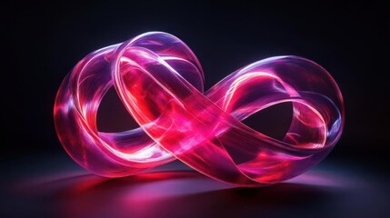 Futuristic fusion, Translucent forms entwine, Neon brilliance