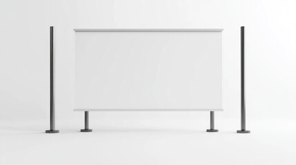 Obraz premium Blank retractable banner, studio, white background, advertising