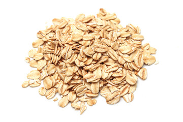 rolled oats isolated white background