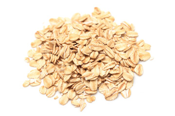 rolled oats isolated white background
