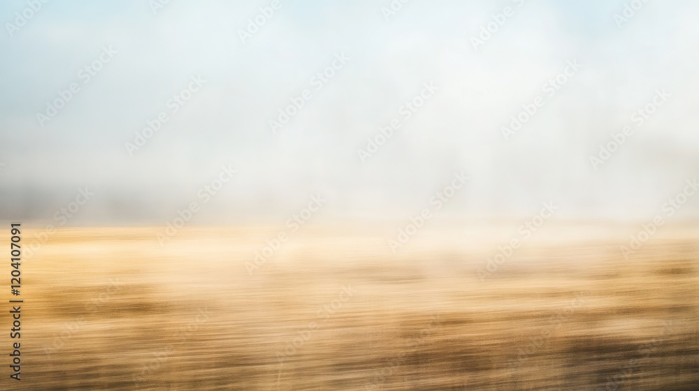 Aufkleber abstract blurred landscape featuring soft pastel colors and a foggy atmosphere with a focus on negat