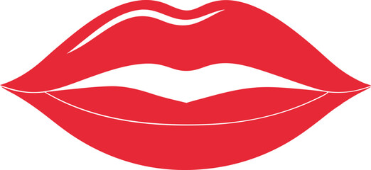 women's lips silhouettes vector icons, lip logo design. female lips symbols