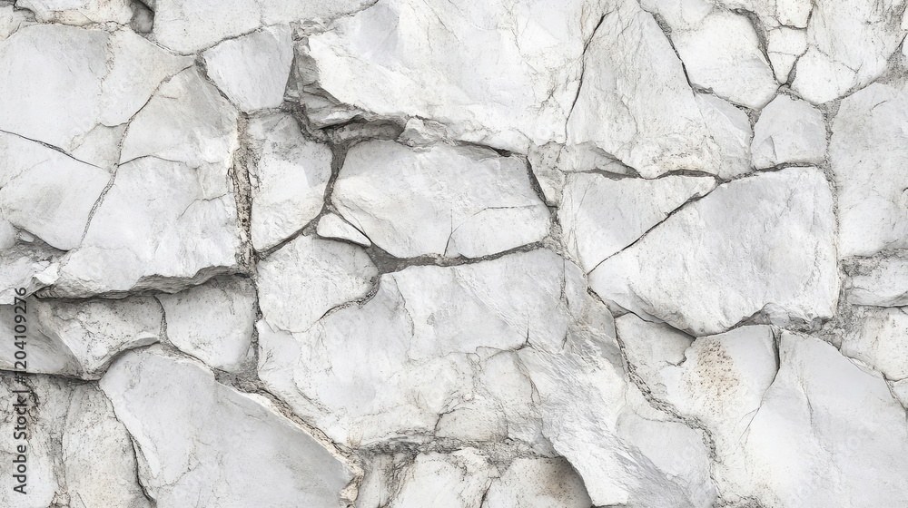 Aufkleber white cracked stone wall texture with visible fissures and rough surface suitable for background use