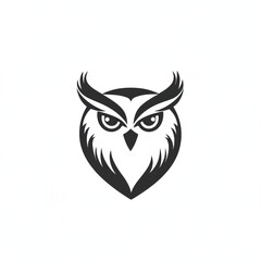 Naklejka premium Owl head logo graphic design