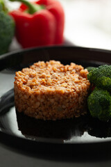 Hearty buckwheat groats with roasted vegetables, a healthy and delicious meal.