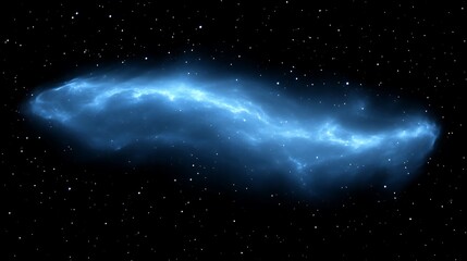 Obraz premium Celestial Nebula Cosmic Blue Swirl Among Distant Stars