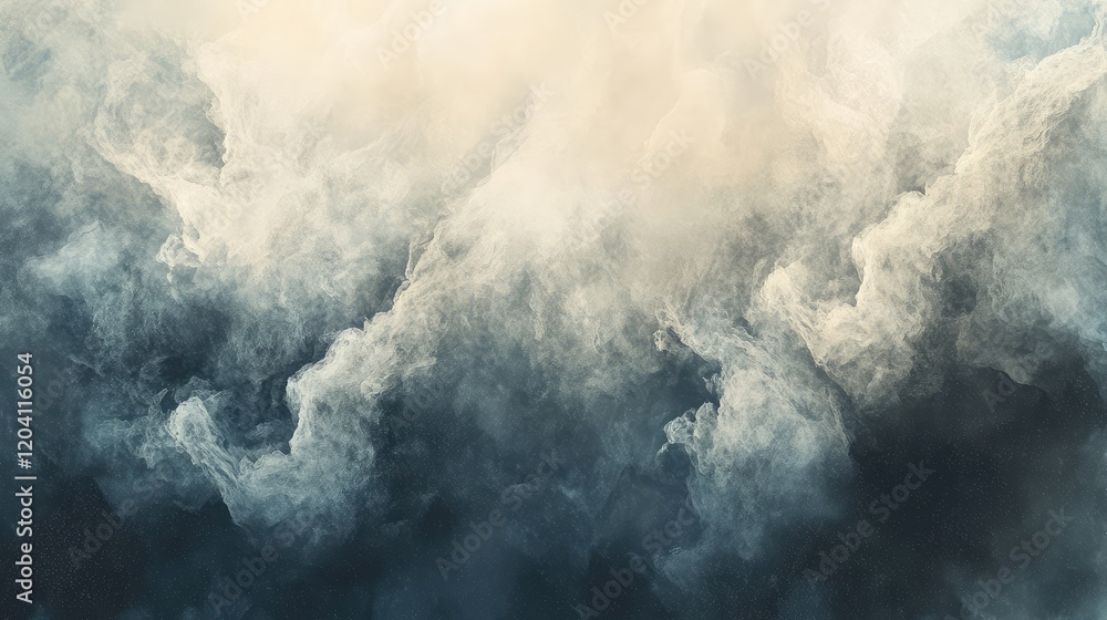 Poster gray and white smoke textures with dramatic swirls and patterns against a dark background perfect fo