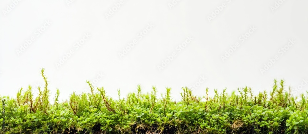 Aufkleber lush green moss texture with soft blurred background and ample copy space for text placement