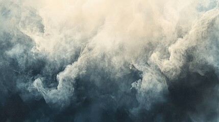 Gray and white smoke textures with dramatic swirls and patterns against a dark background perfect for copy space and design projects