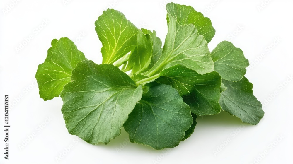 Poster fresh green leafy vegetables with visible textures and copy space for text placement