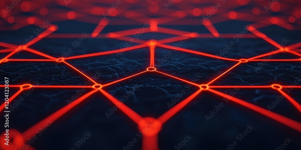 Poster abstract red network design background