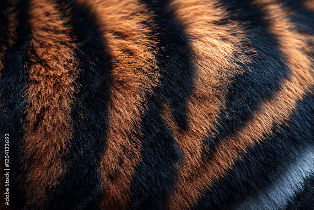 Wall mural yellow and black tiger and cat fur pattern surface background and texture