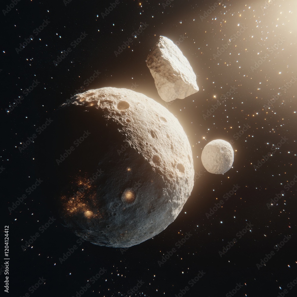 Poster exploring kuiper belt objects in the outer solar system scientific visualization space environment c