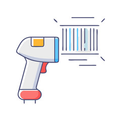Obraz premium barcode scanner icon, barcode scanner vector illustration-simple illustration of barcode scanner, perfect for barcode scanner logos and icons